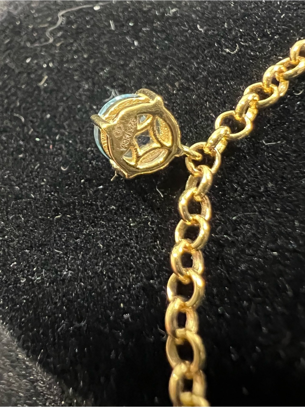 14K Gold over .925 Sterling Silver Natural Multi-Gem Station Necklace, 3.5TCW. - Picture 5 of 5